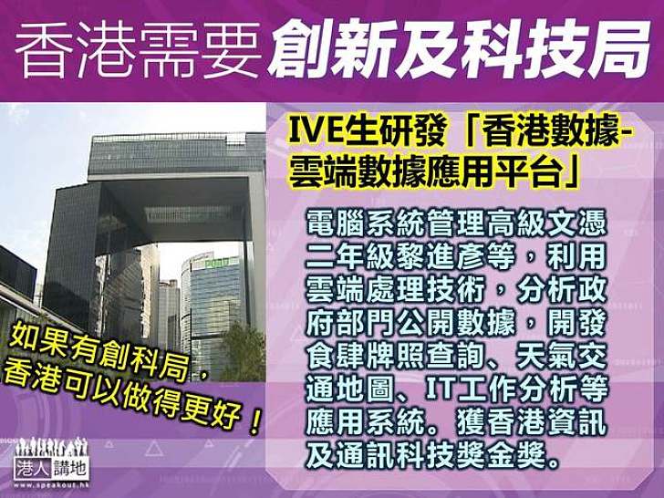 【製圖】IVE生研發「香港數據-雲端數據應用平台」